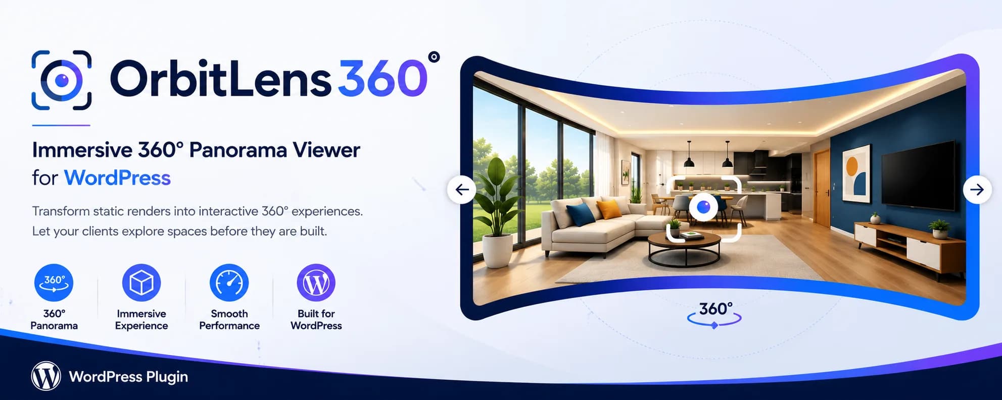 OrbitLens 360: Immersive 360° Visualization Plugin for Architects & Interior Designers